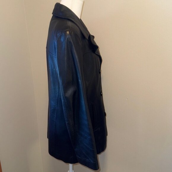 Vintage Women’s Black 100 % Leather Jacket - Medium - Picture 3 of 7